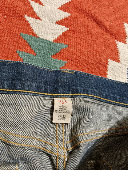 RRL Distressed Red Selvedge Denim Jeans