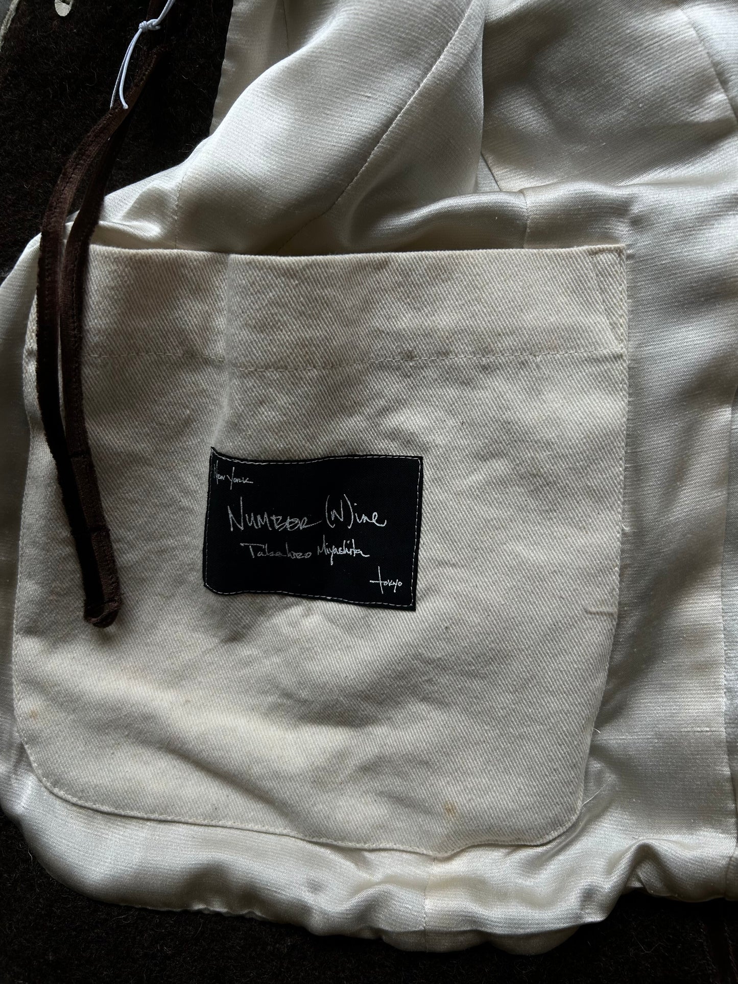 number(n)ine wool jacket in dark brown