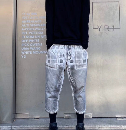 rick owens drkshdw zebra print long pants