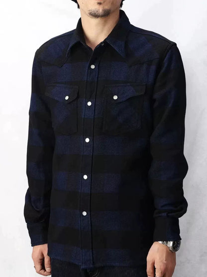 The Flat Head Limited Rope-Dyed Western Flannel Plaid Workwear Shirt