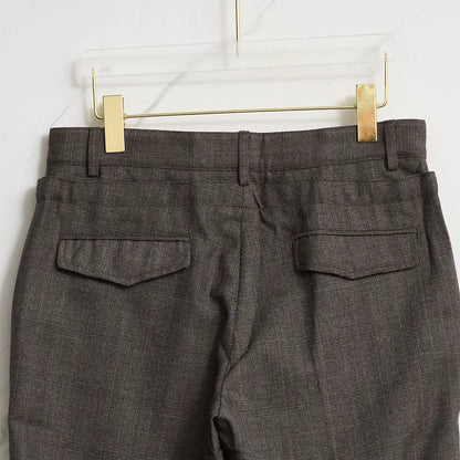 Saint Laurent Brown Checkered Drawstring Pants