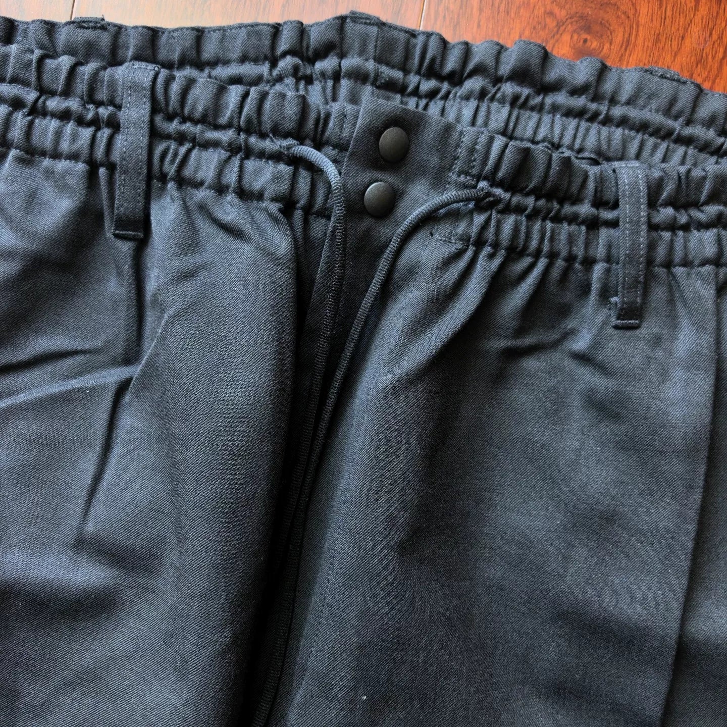 Y-3 Black Wool Cargo Pants Size L