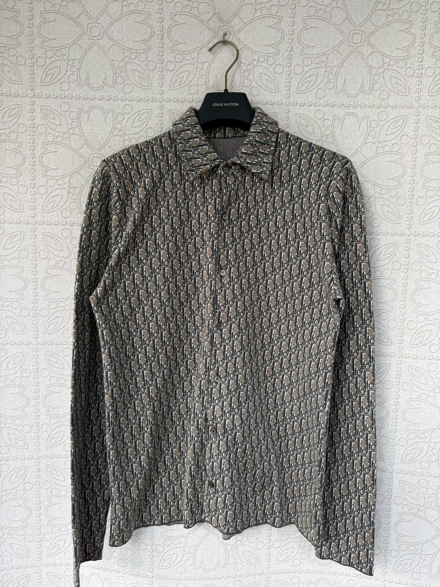 dior patterned long sleeve shirt size S