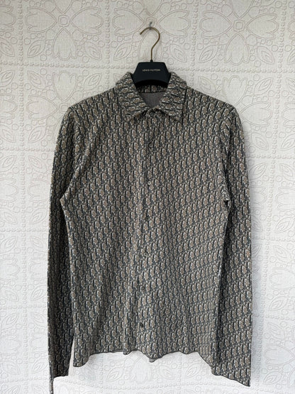 dior patterned long sleeve shirt size S