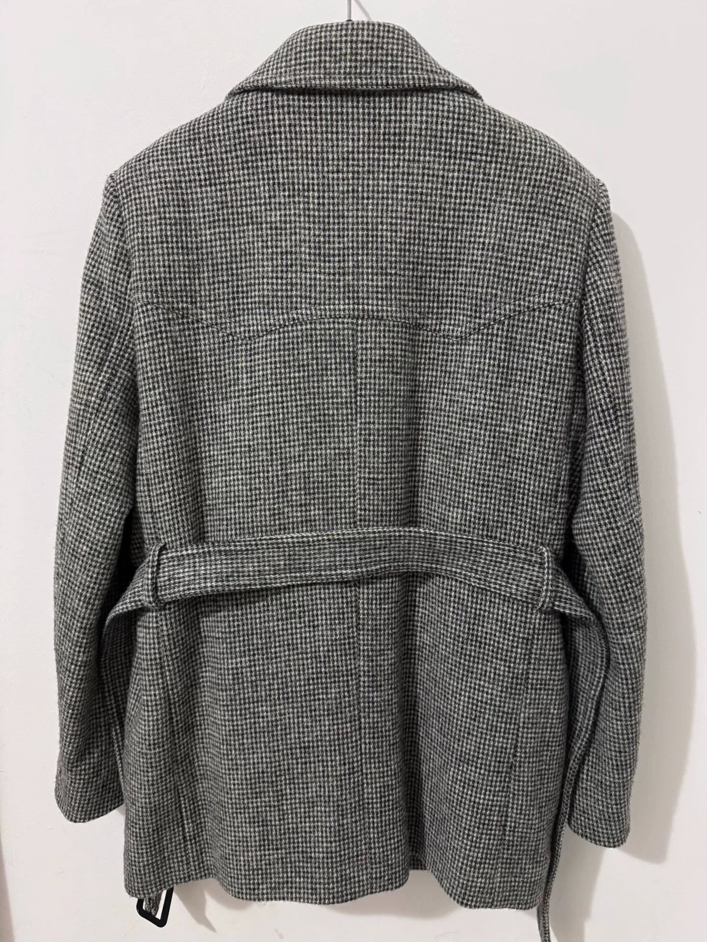 Saint Laurent Double-Breasted Check Coat