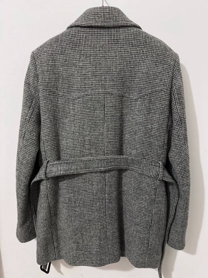 Saint Laurent Double-Breasted Check Coat