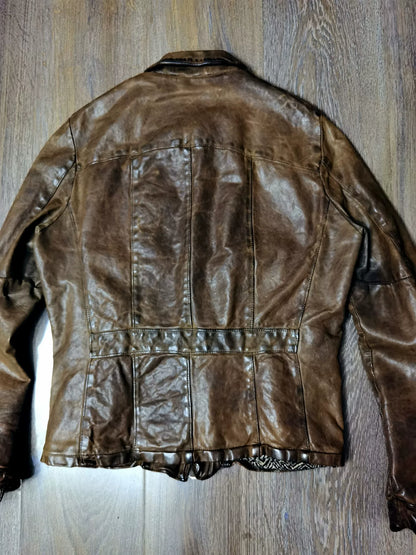 Giorgio Brato Vintage Distressed Leather Jacket