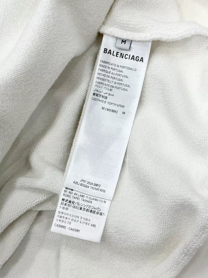 balenciaga logo zip-up hoodie in size m