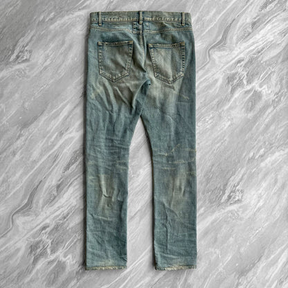 SAINT LAURENT Distressed Blue Jeans