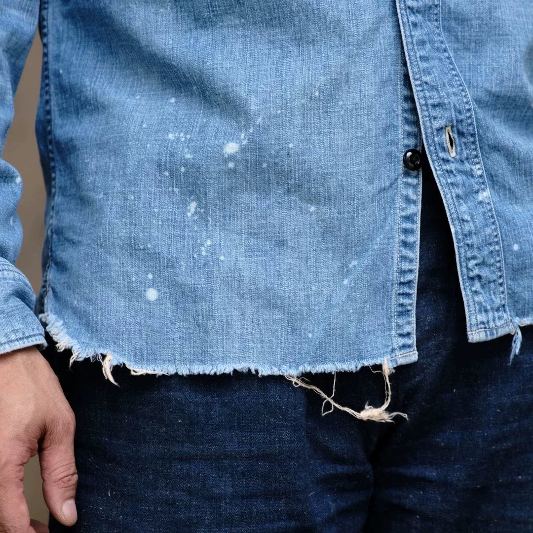 FULLCOUNT 8oz Distressed Denim Work Shirt