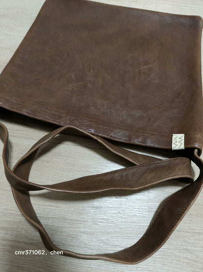 VISVIM 24AW Leather Musette Bag DMGD