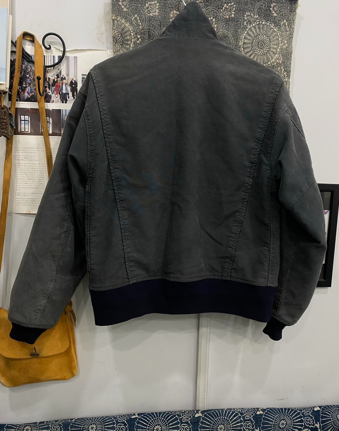 visvim airman-2 jacket in navy blue