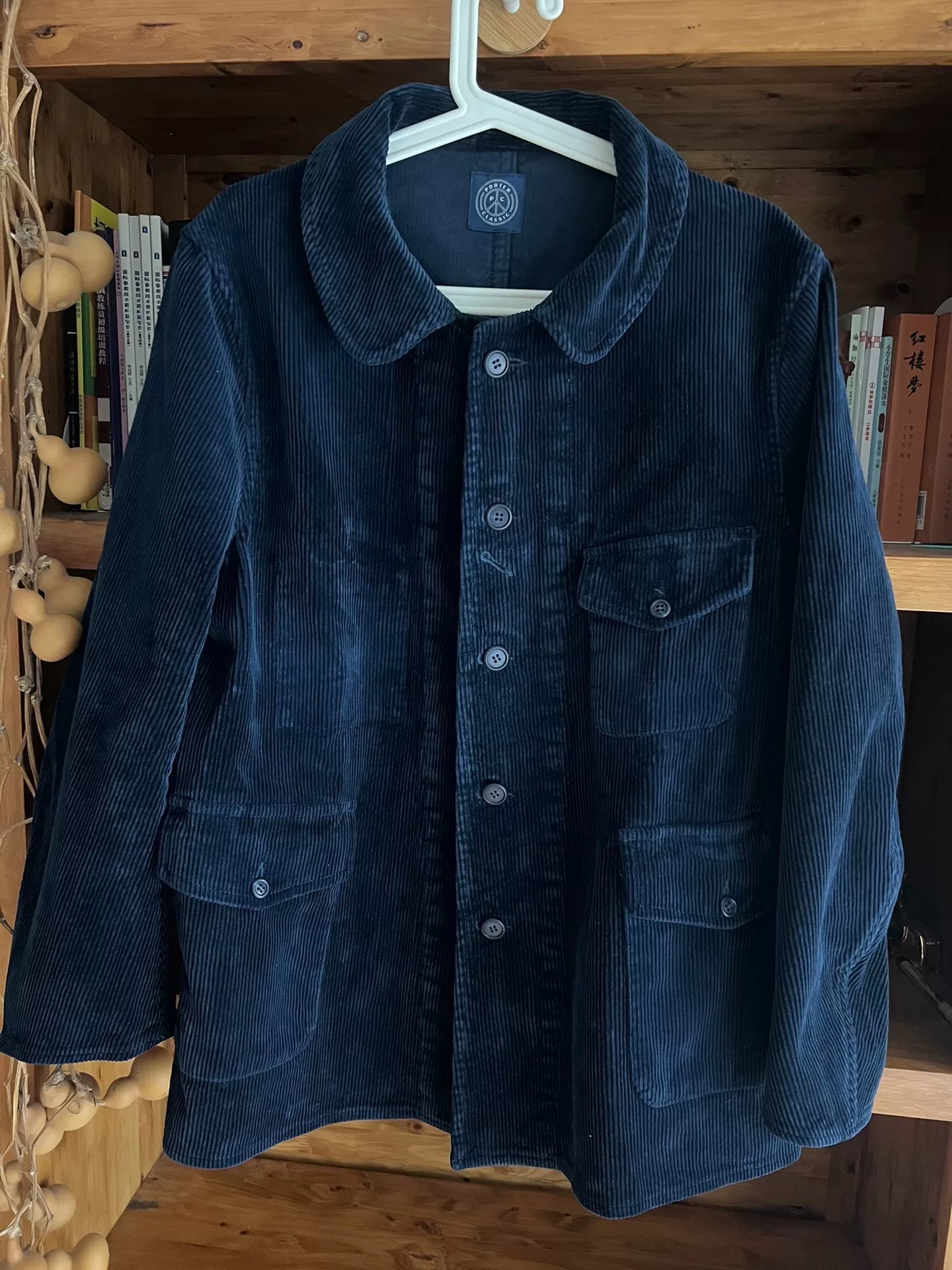 porter classic blue corduroy hunting jacket