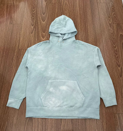 visvim jumbo hoodie uneven dye blue