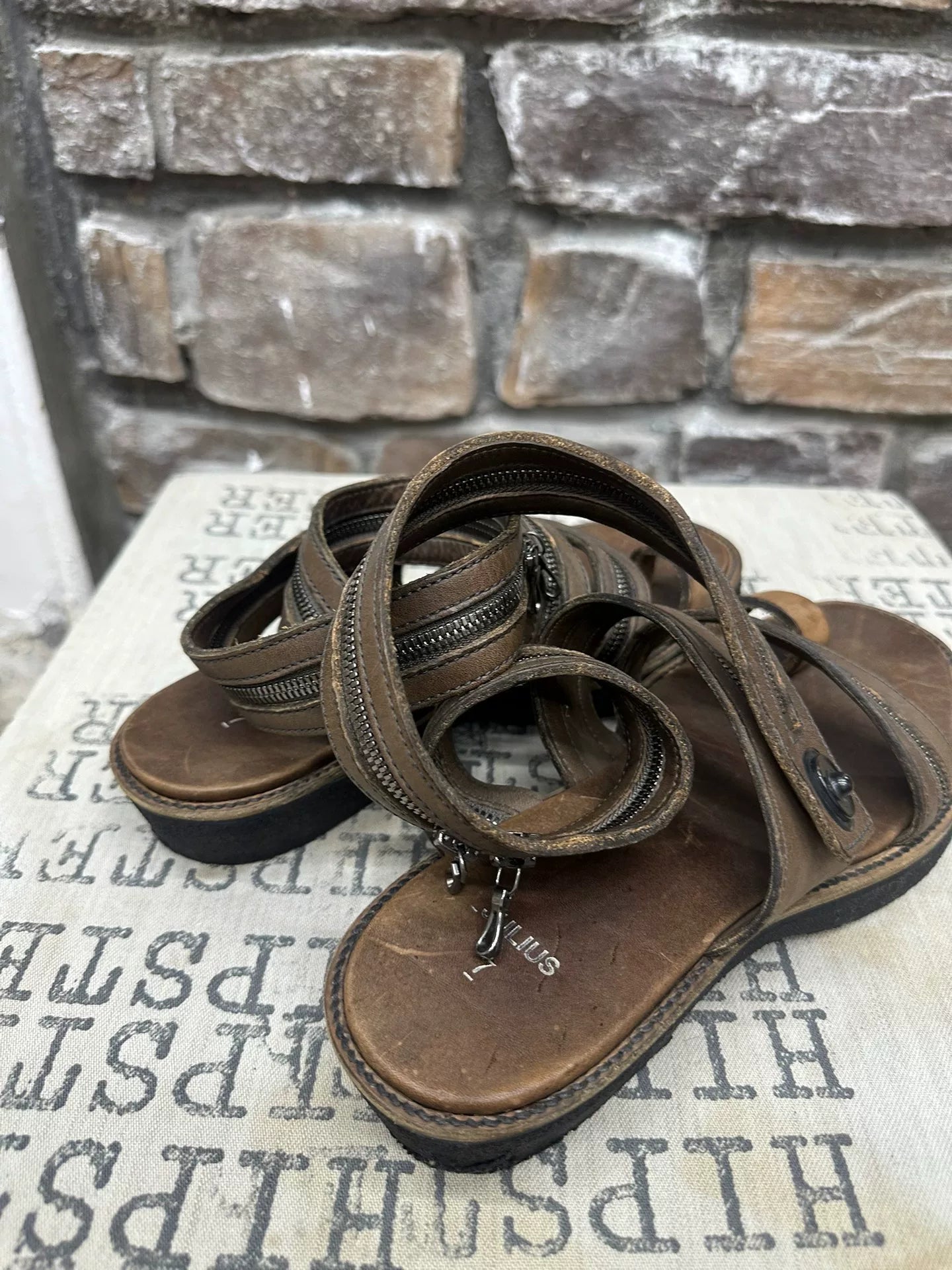Julius Zipper Strap Sandals