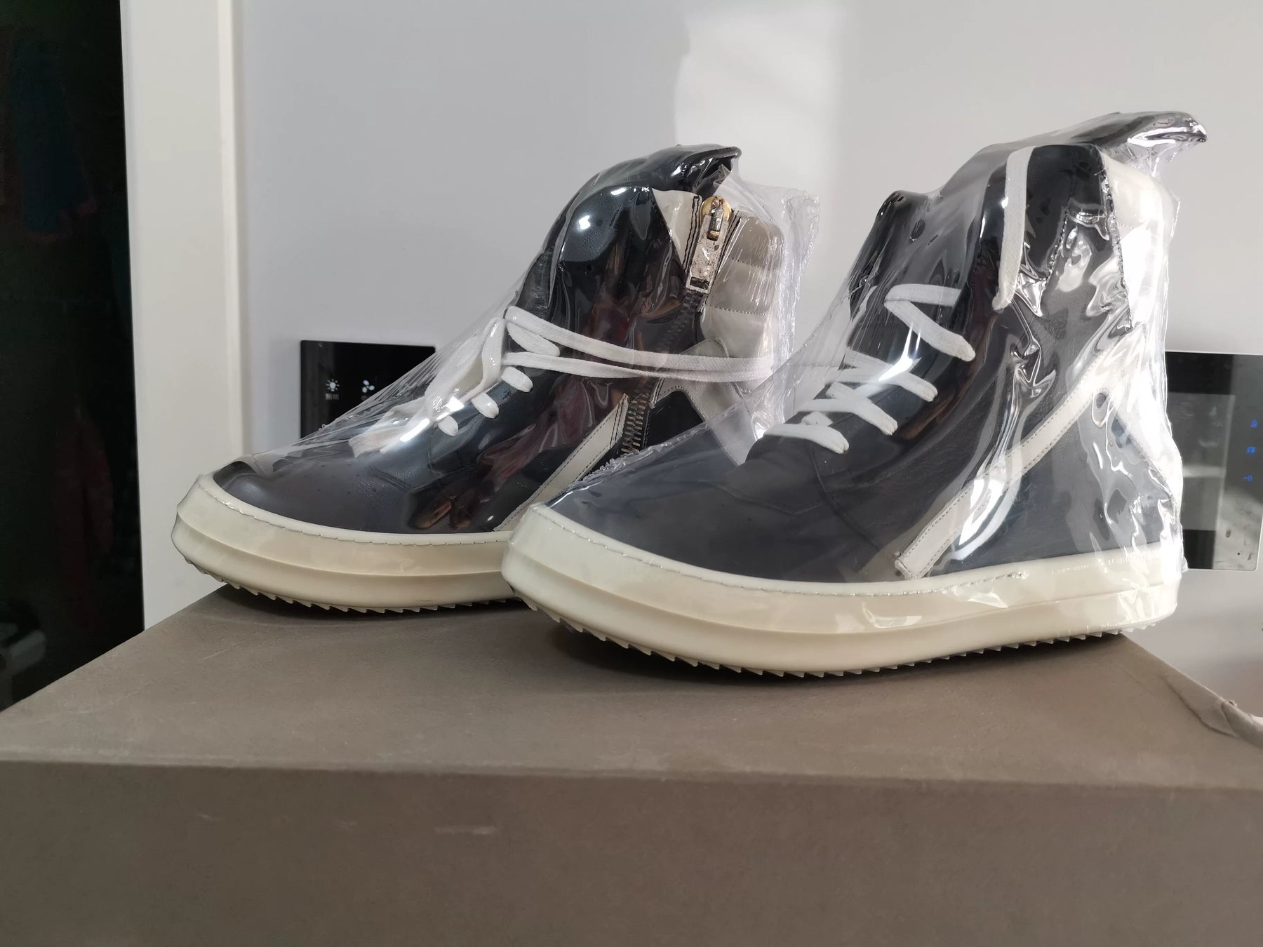 Rick Owens Early Color-Blocked Zip Shoes