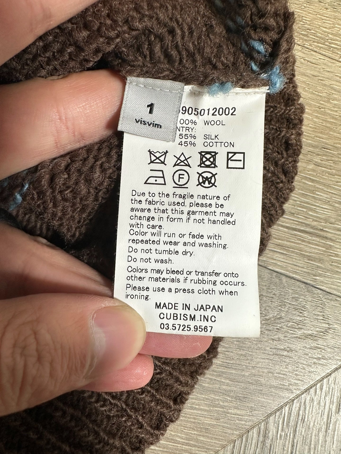 visvim selmer long cardigan with blue stripes