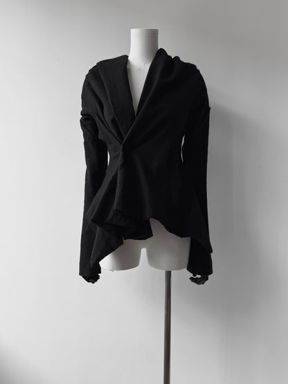 Yohji Yamamoto 24AW Asymmetric Wool Jacket