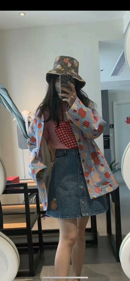 gucci men's apple print jacket