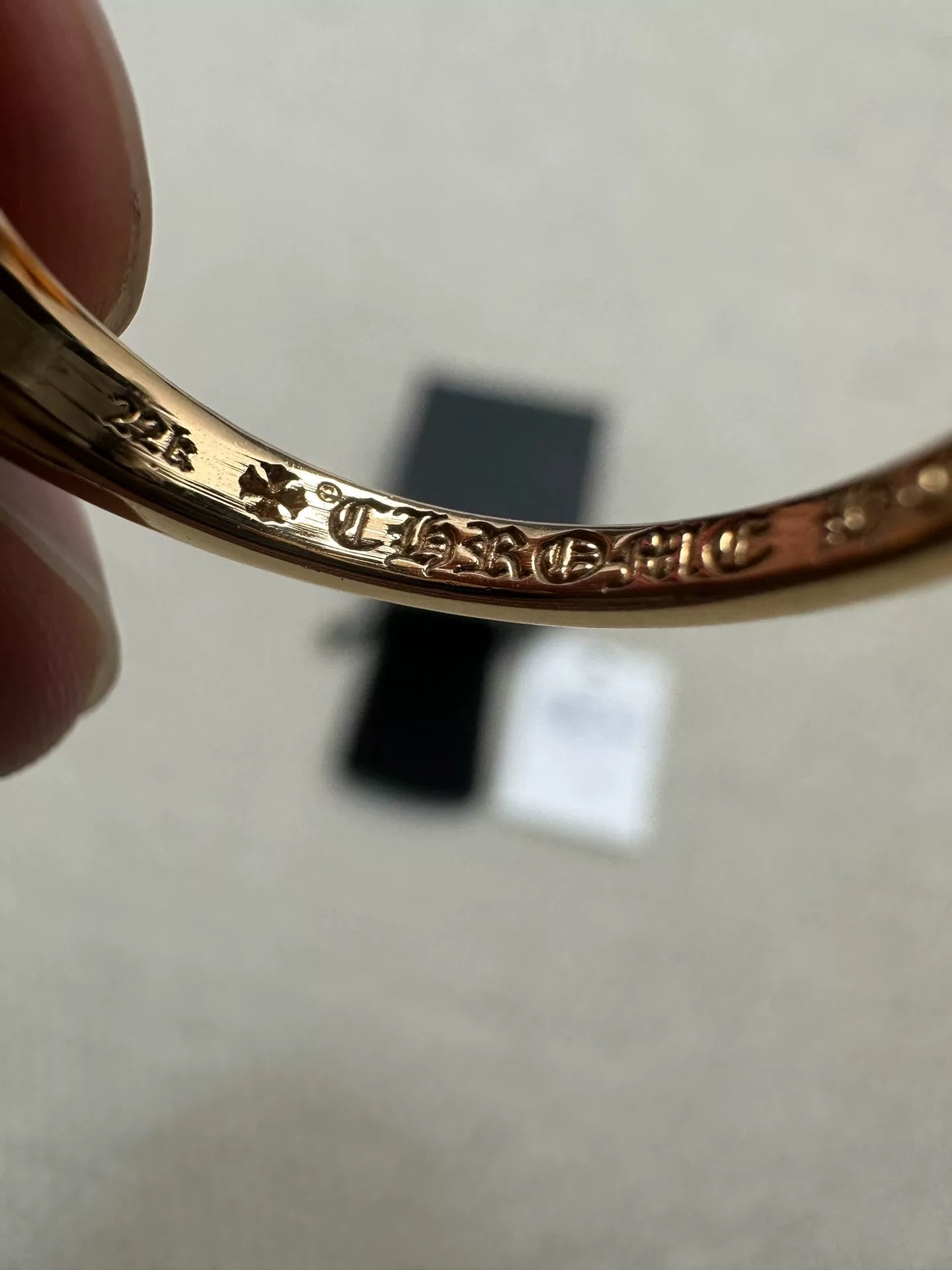 Chrome Hearts 22k Gold BabyClsc Cross Ring
