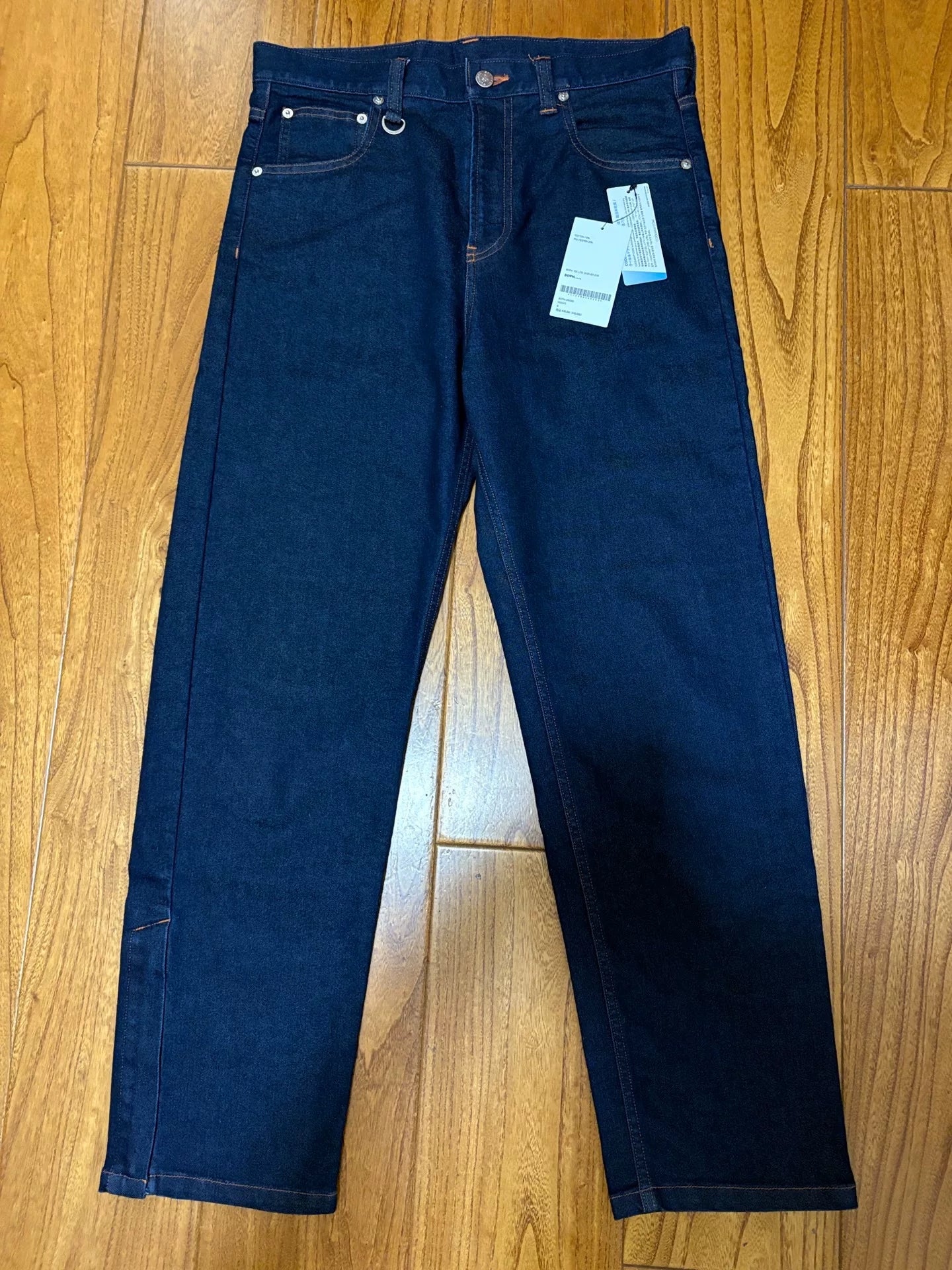 sophnet. one washed hem indigo jeans