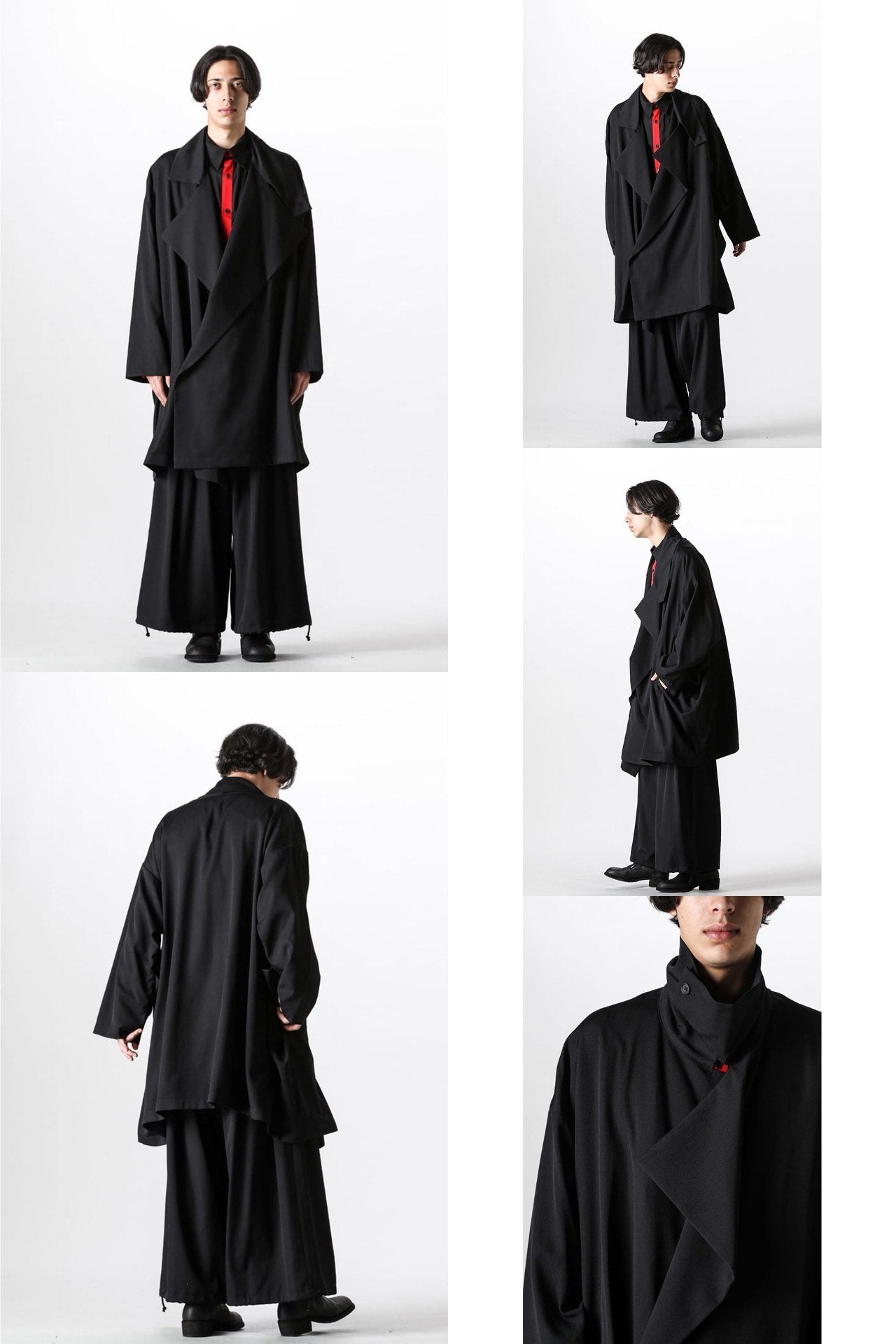 Yohji Yamamoto 21AW Pleated Wool Coat