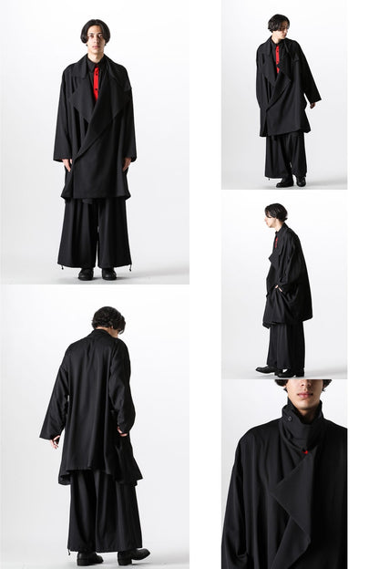Yohji Yamamoto 21AW Pleated Wool Coat
