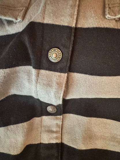 Vintage Iron Heart Striped Knitted Vest