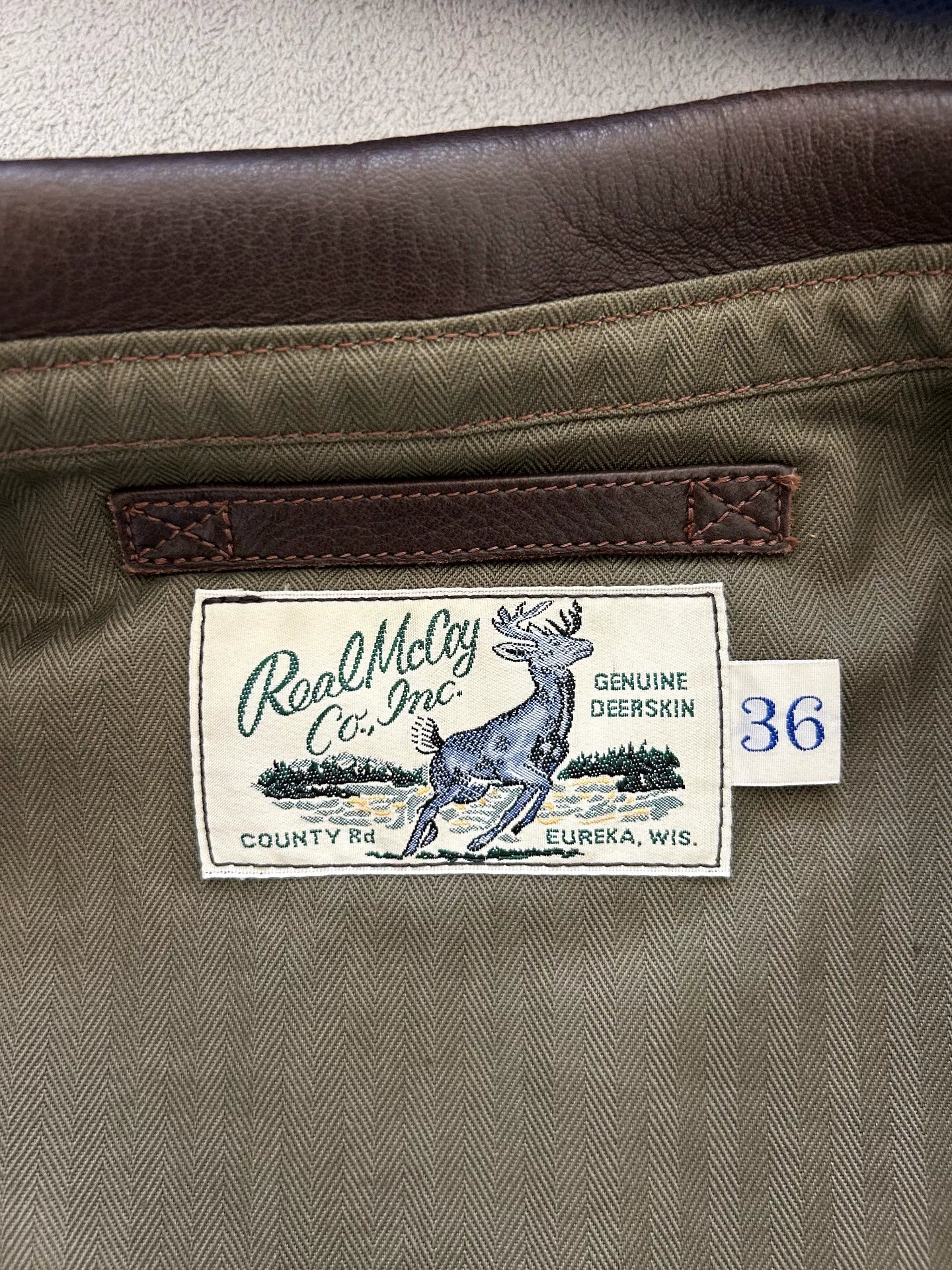 real mccoy A2 brown leather jacket