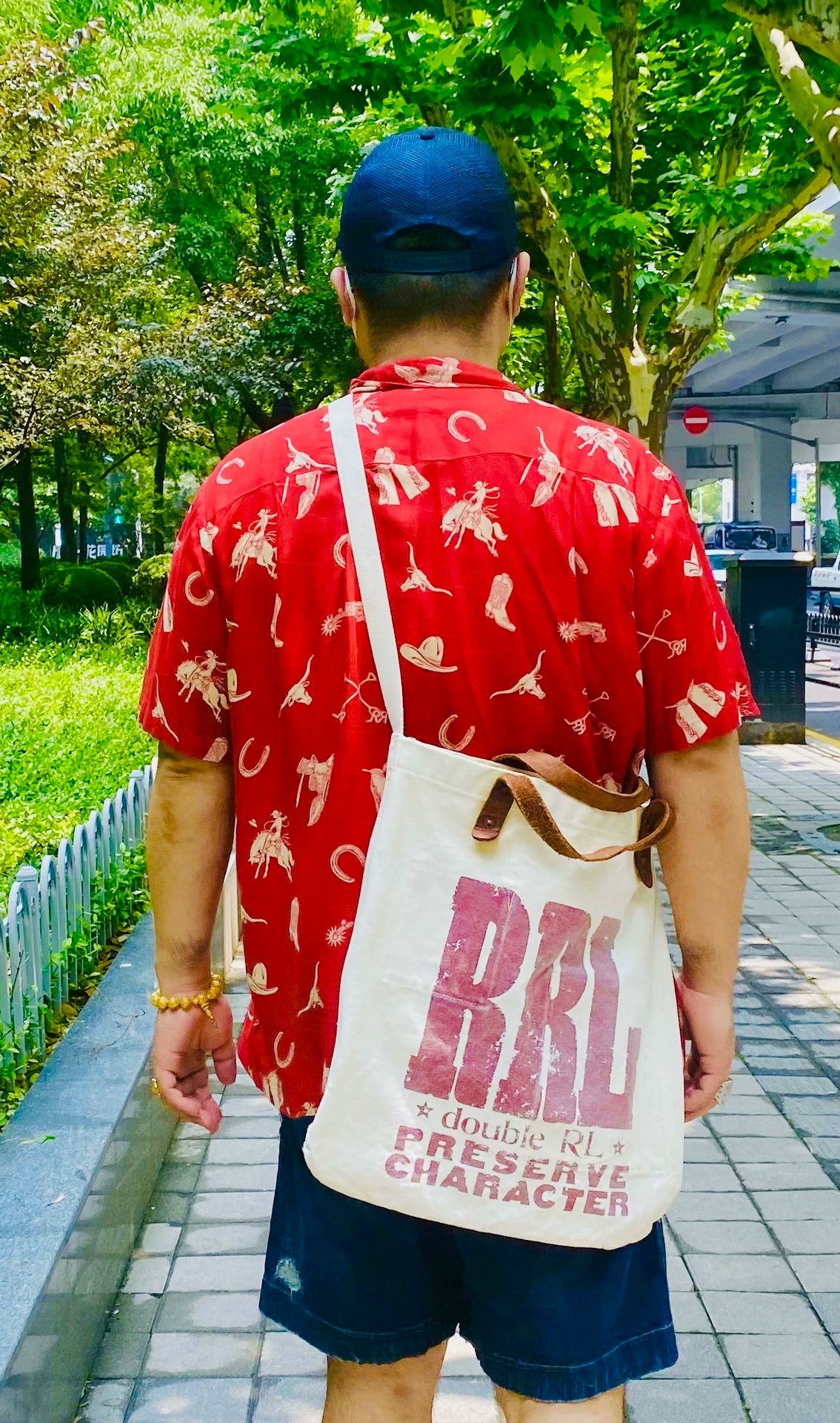 RRL Early Classic Logo Double RL Tote