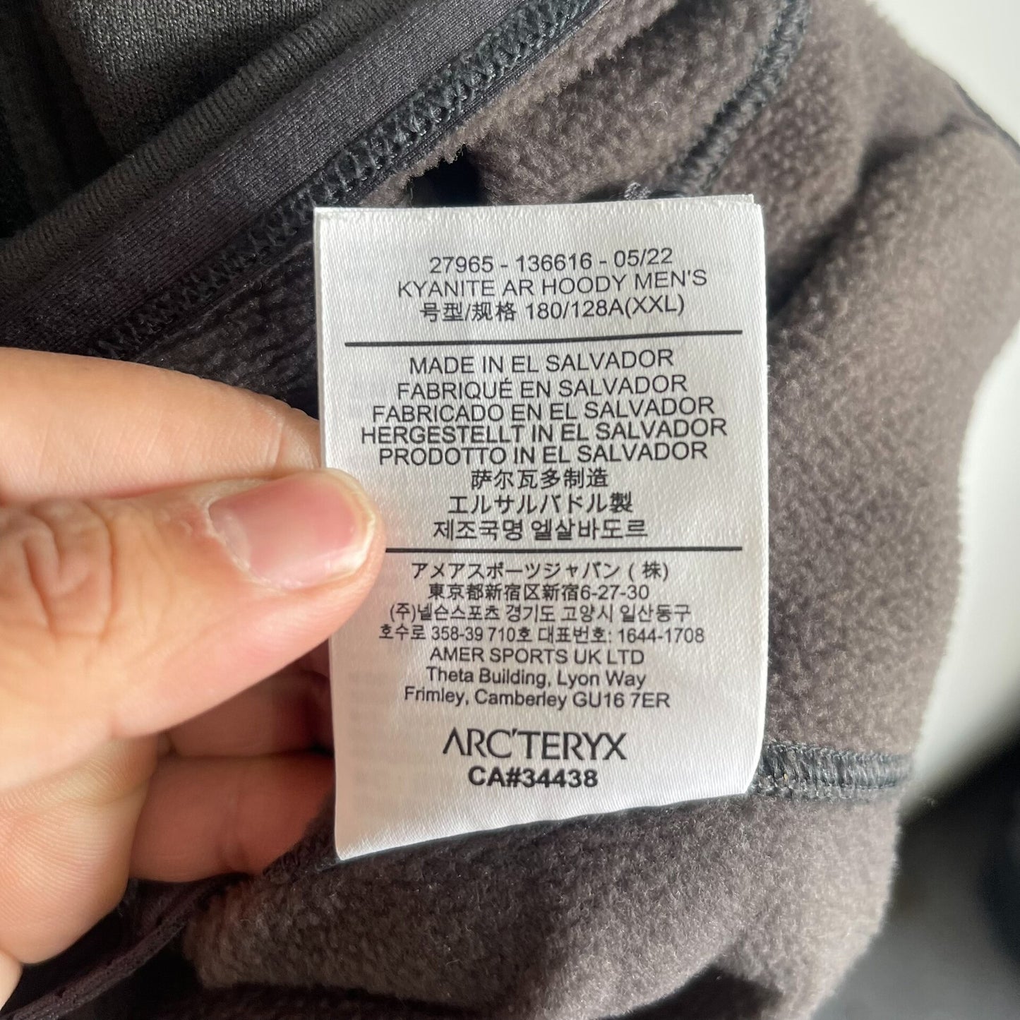 Arcteryx Men's Gray Fleece Jacket XXL