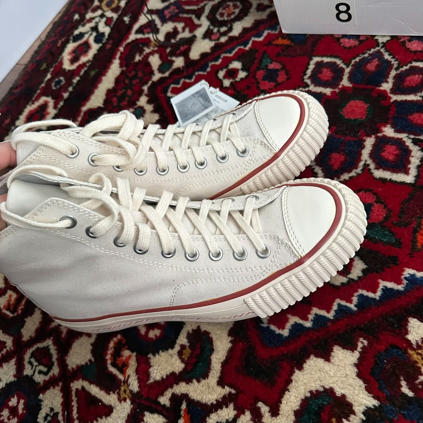 visvim skagway hi canvas sneakers size 8