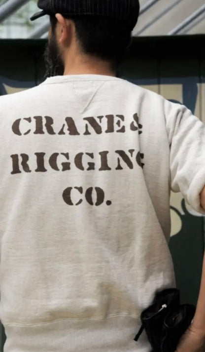 gray short sleeve sweatshirt with print