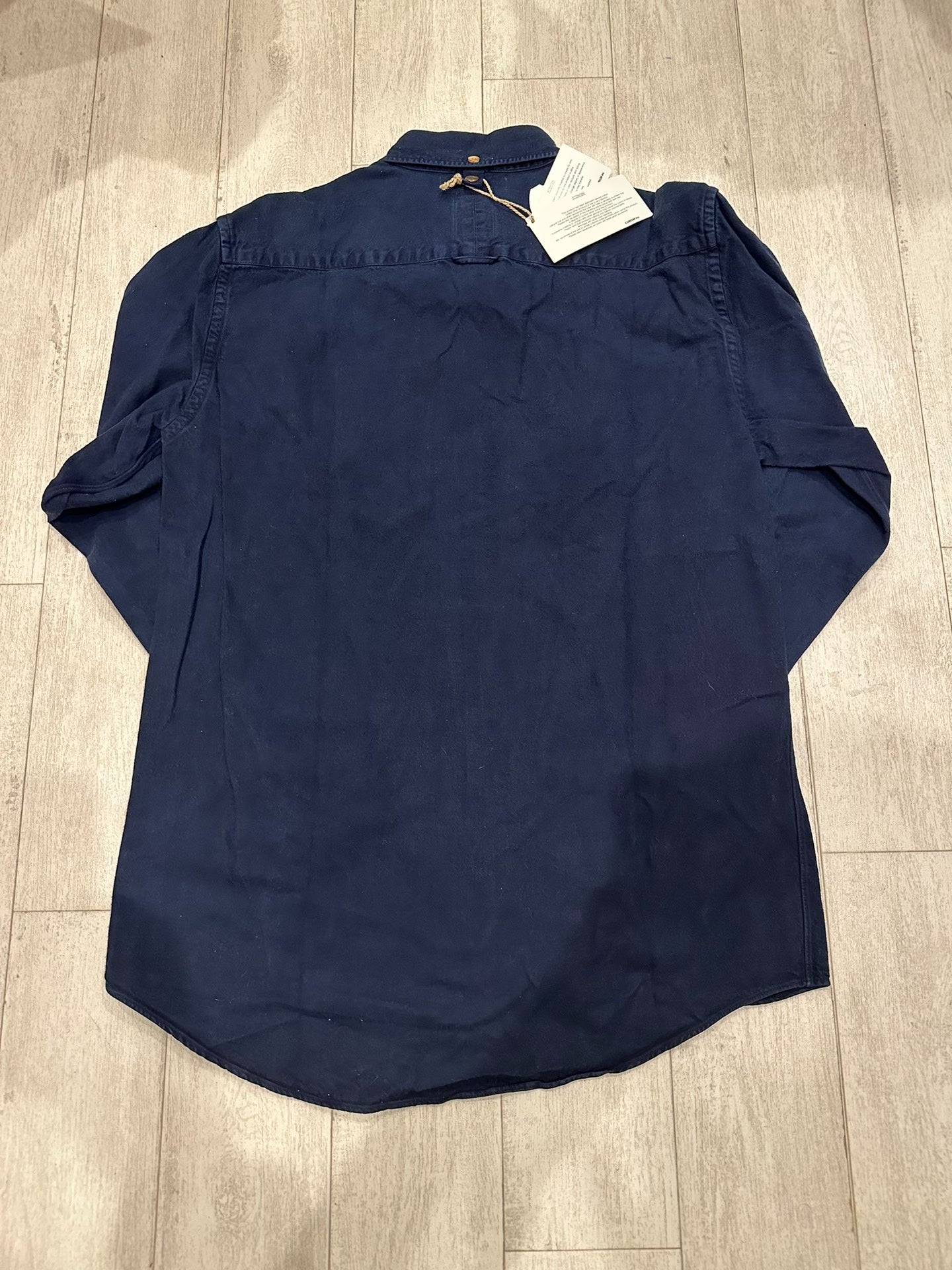 visvim Dark Blue Wooden Button Shirt
