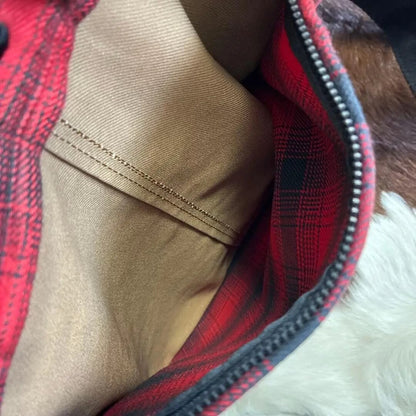 porter bag authentic red checkered design