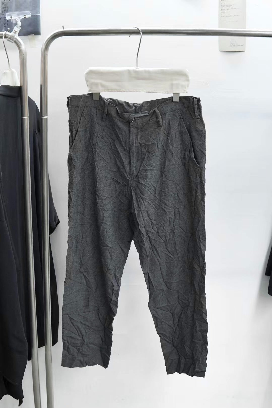 Yohji Yamamoto Pour Homme S/S 2016 Gray Pleated Trousers