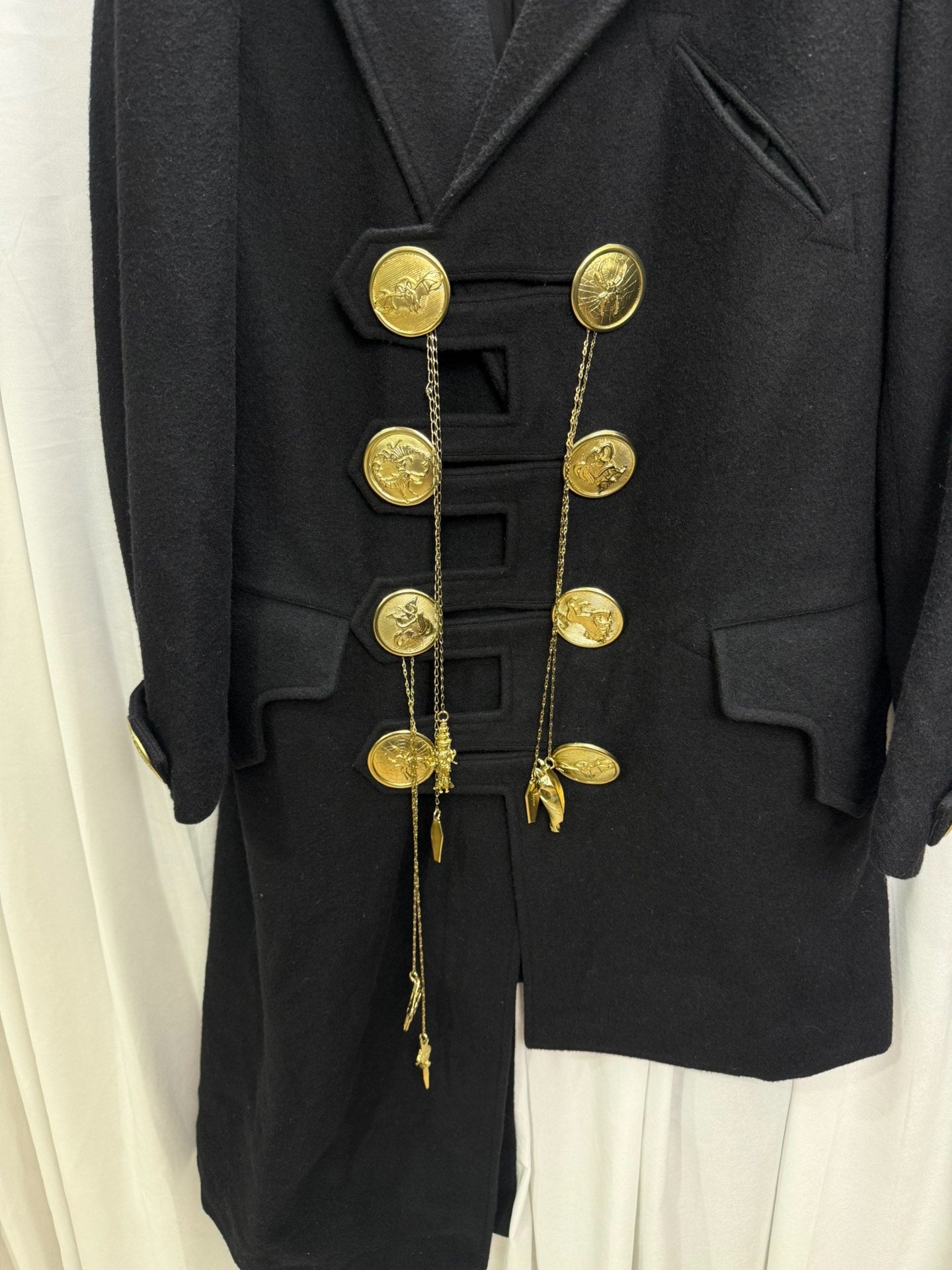 Yohji Yamamoto Pour Homme 19AW Gold Button Overcoat