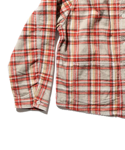Beams Plus Red White Plaid Shirt Jacket
