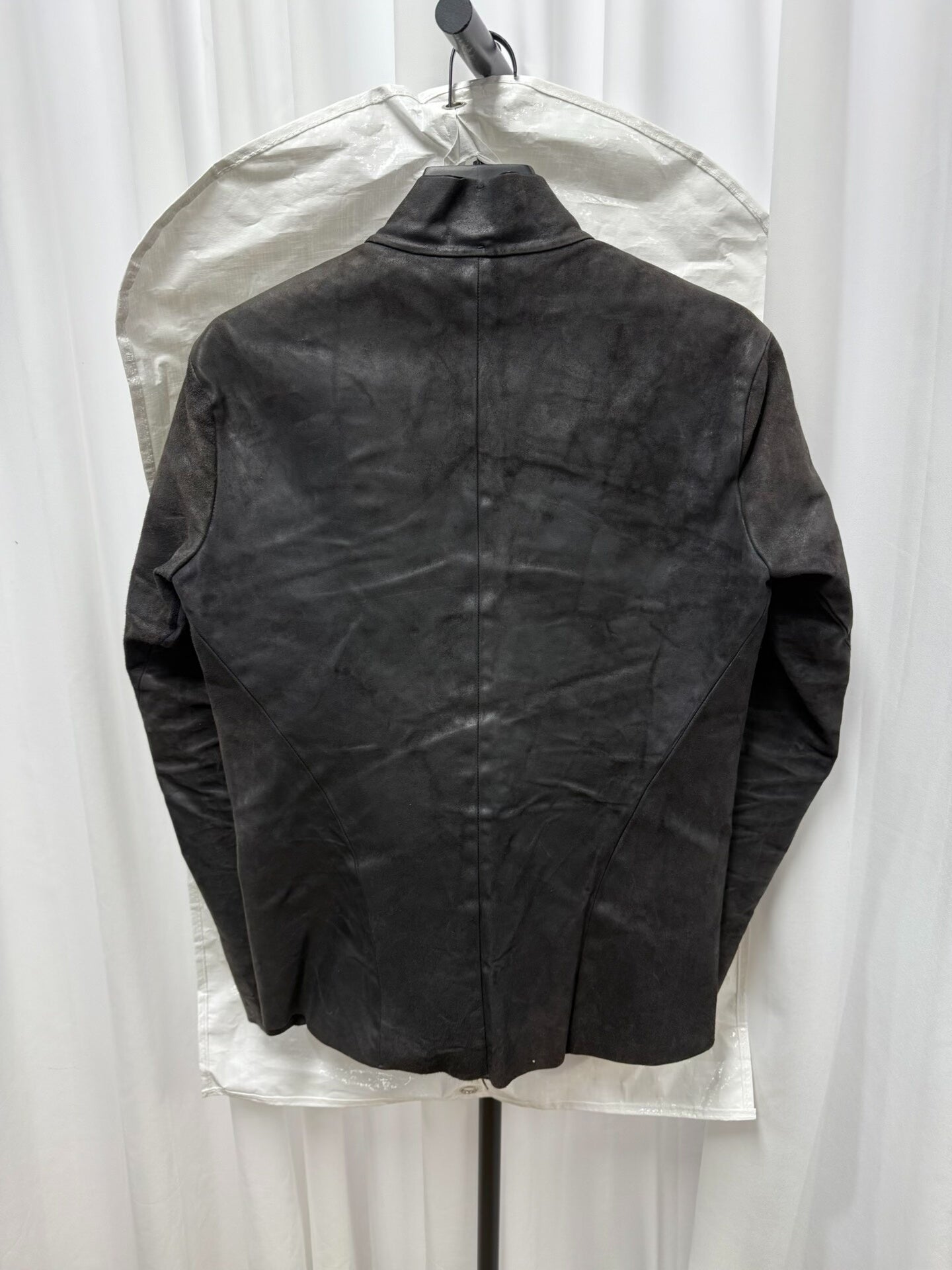 vintage distressed leather jacket size 50