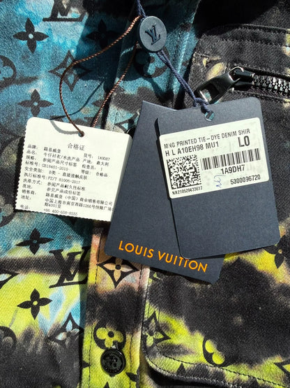 louis vuitton colorful denim jacket size L