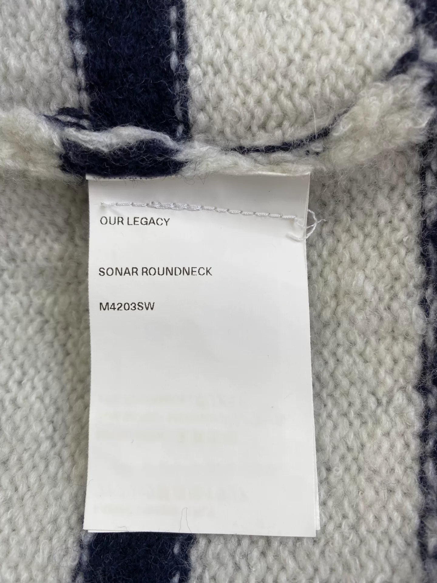 Our Legacy Black and White Striped Sweater