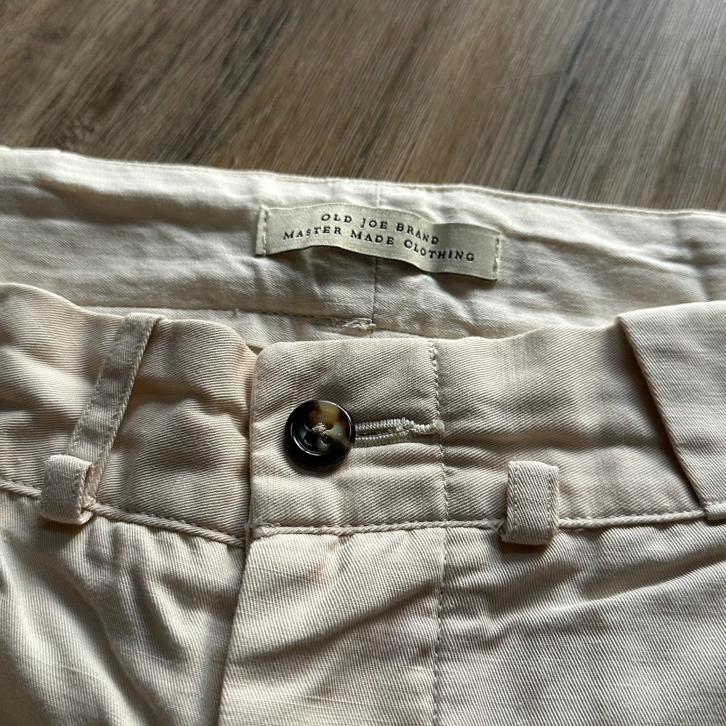 OLD JOE Cotton Linen White Pants