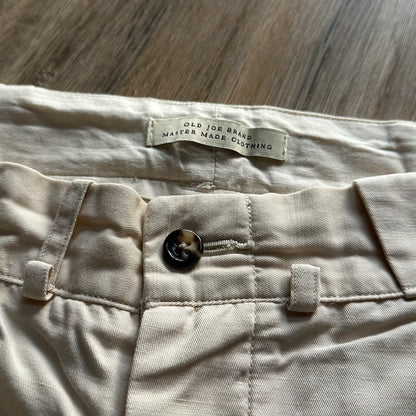 OLD JOE Cotton Linen White Pants