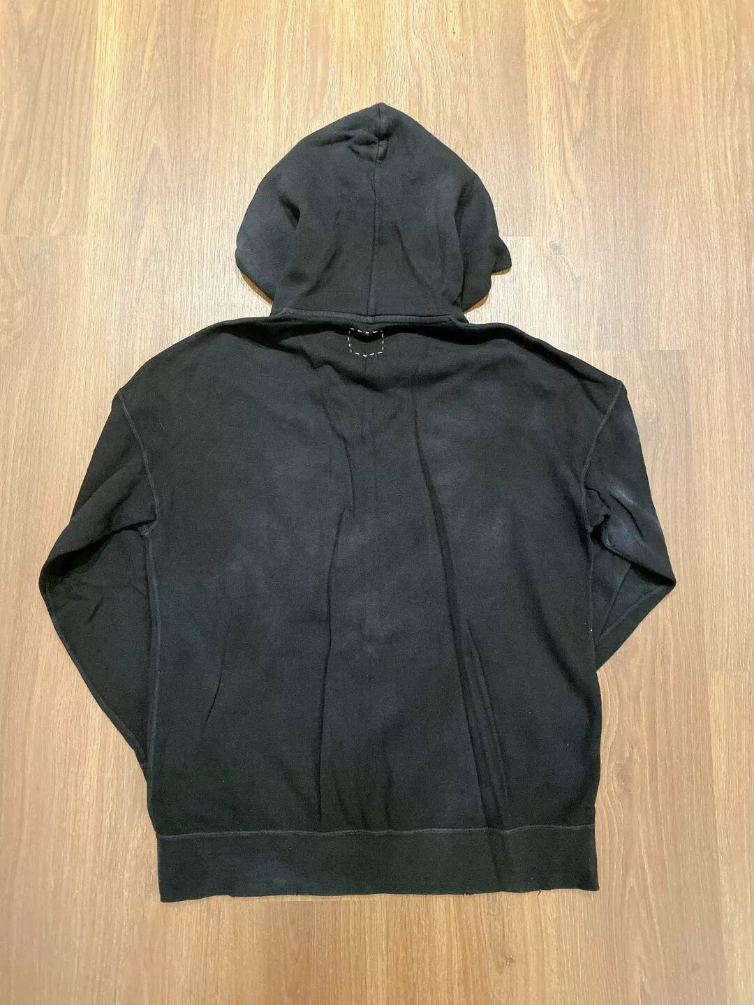 visvim jumbo black mud-dyed hoodie