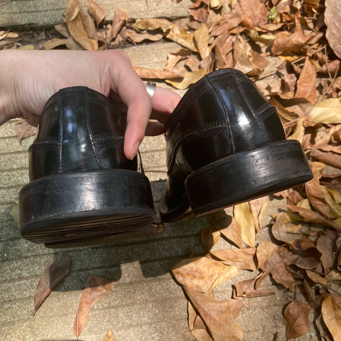 Undercover Patent Leather Zip Derby Shoes