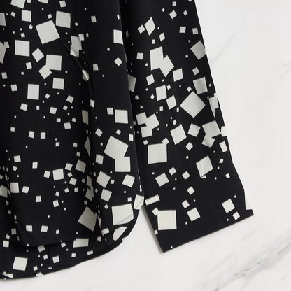 Saint Laurent Men's Square-Patterned Shirt