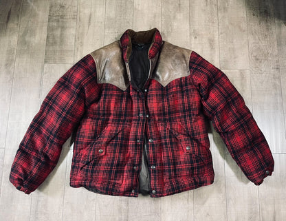 RRL Vintage American Leather Wool Down Jacket