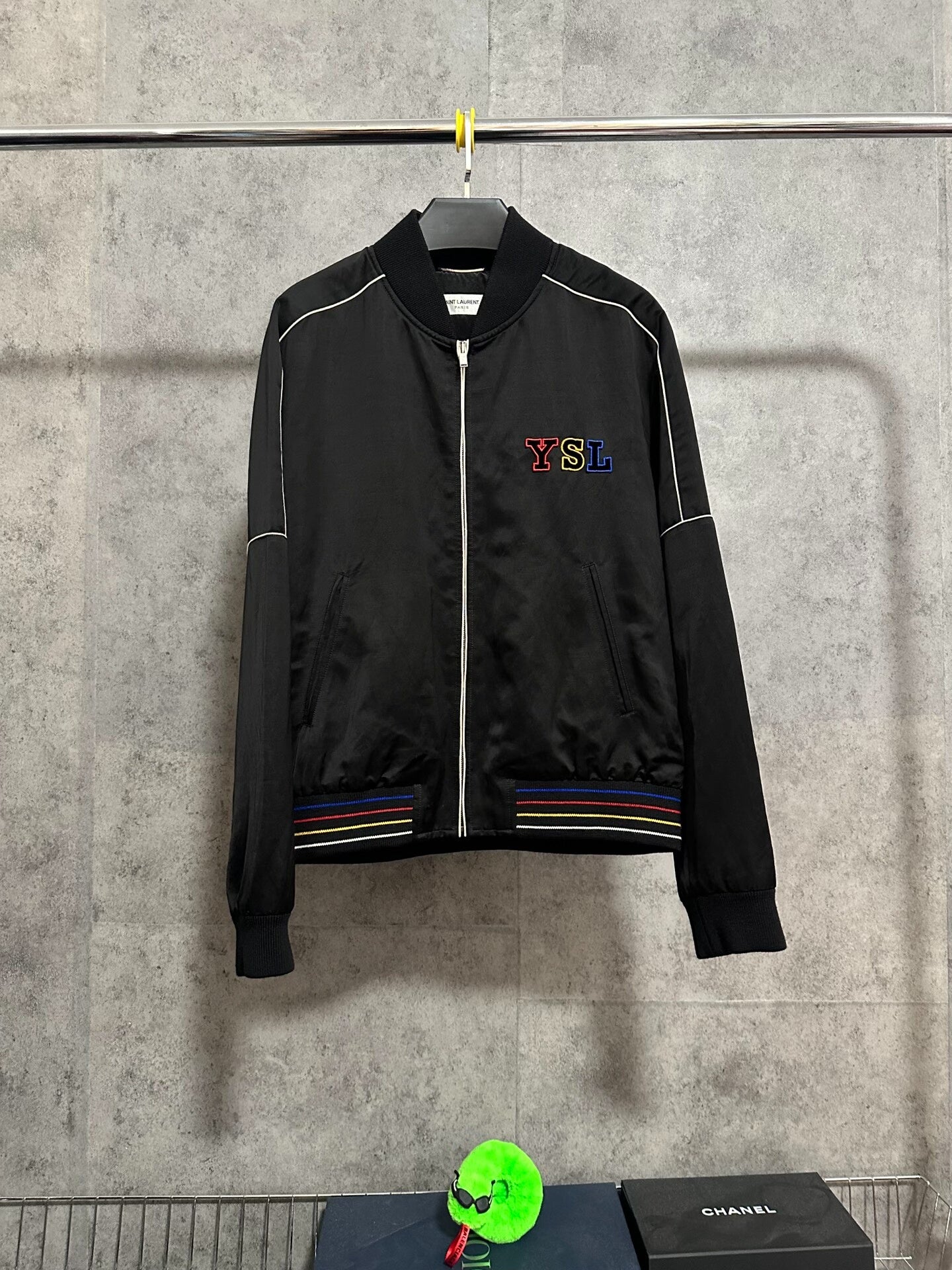 Saint Laurent YSL Embroidery Bomber Jacket