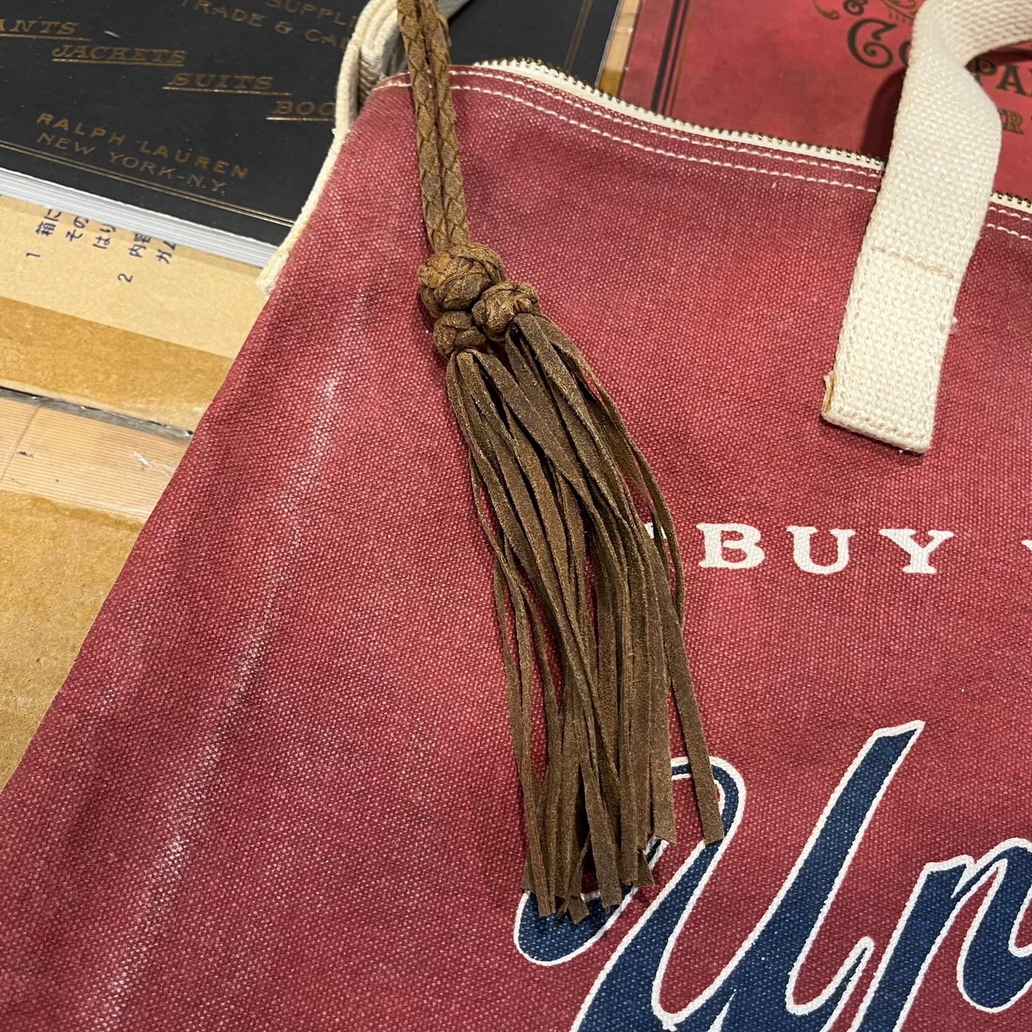 RRL Tassel Canvas Crossbody Bag
