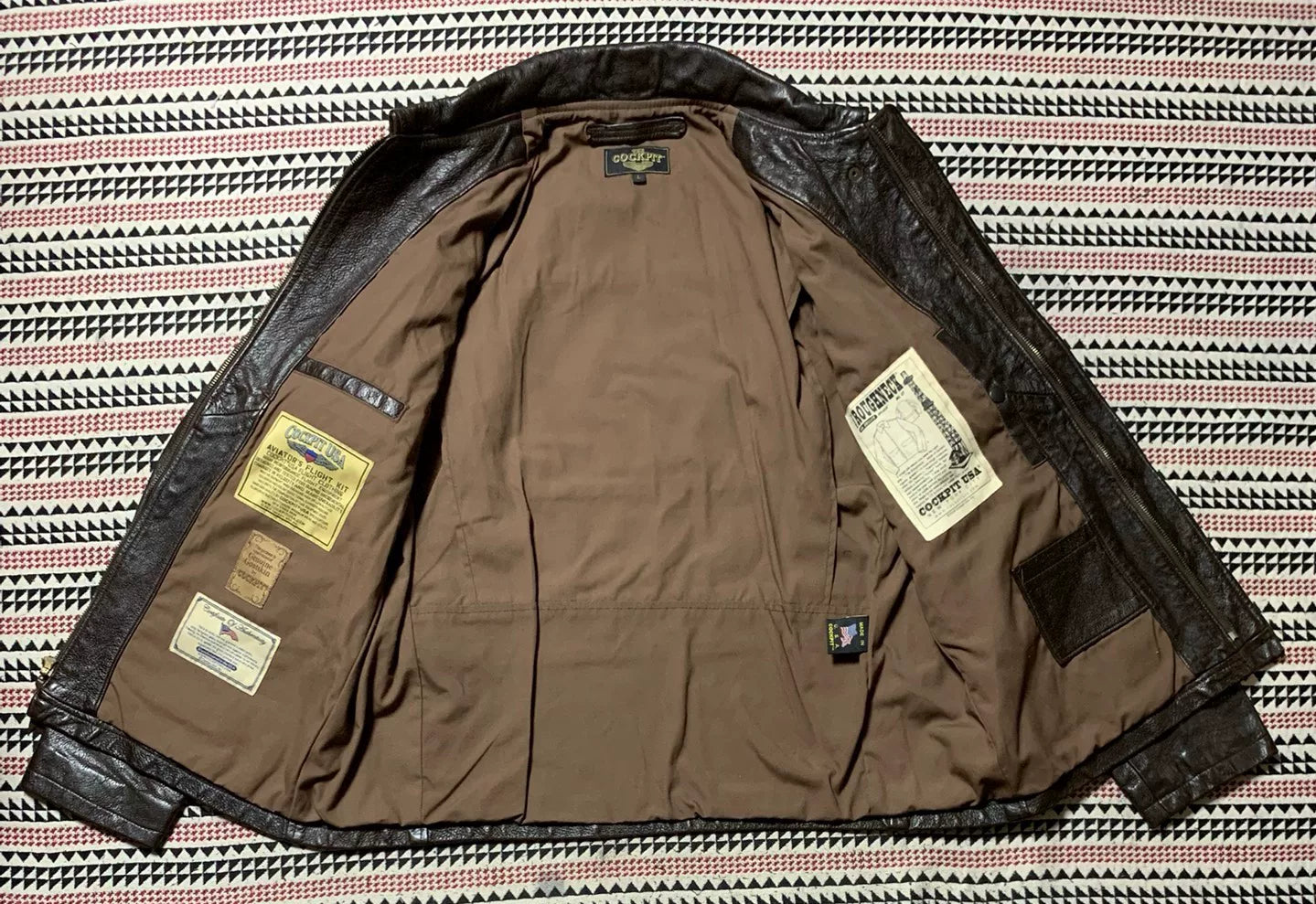 vintage black goat leather jacket by cockpit